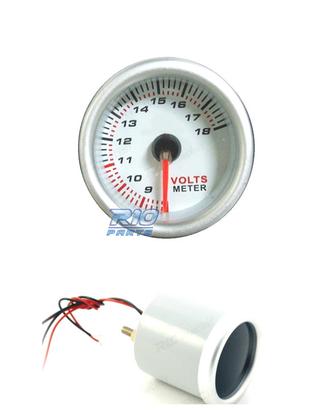 OROLOGIO VOLTMETRO SFONDO BIANCO ILLUMINATO