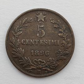 5 Centesimi 1896 raro