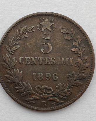 5 Centesimi 1896 raro