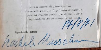 Documento Storico Benito Mussolini