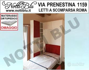 Letto a Scomparsa con armadiatura e Materasso