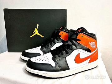 Air Jordan 1 Mid arancione 43 nuove con scatola