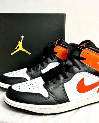 Air Jordan 1 Mid arancione 43 nuove con scatola