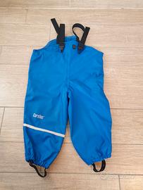 Salopette impermeabile bambino foderata in pile