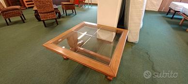 Tavolino da salotto in LEGNO - VETRO