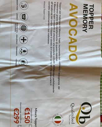 Topper Materasso matrimoniale Memory