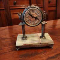 orologio in argento 800 base onice anni '60