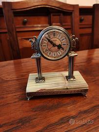 orologio in argento 800 base onice anni '60