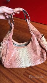 Borsa in pelle di pitone ape regina