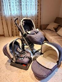 Passeggino trio Peg Perego denim