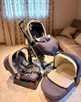 Passeggino trio Peg Perego denim