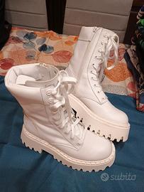 anfibi bianchi Platform Zara 37 ottime 