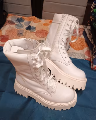 anfibi bianchi Platform Zara 37 ottime 