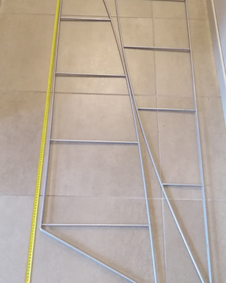 Struttura metallo argento x letto e/o altro