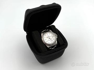 Porta Orologi Monoposto Tessuto Nero Antigraffio