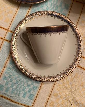 Servizio da caffè blu e oro