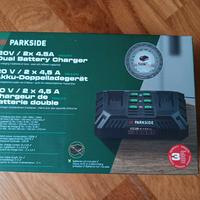 Caricabatterie rapido Parkside 20V per 2 batterie 