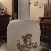 Lampadario anni 60 in vetro opalino