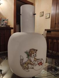 Lampadario anni 60 in vetro opalino