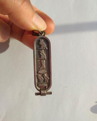 cartiglio Egizio in argento