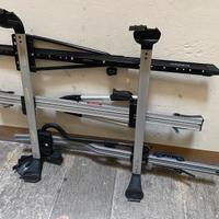 Portapacchi barre Toyota Yaris con due portabici