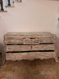 Cassett Bombé Olandese in legno stile shabby chic