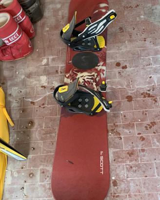 tavola da snow con attacchi