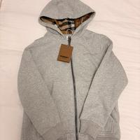 felpa burberry grigia