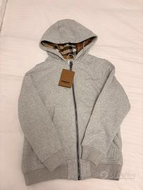 felpa burberry grigia