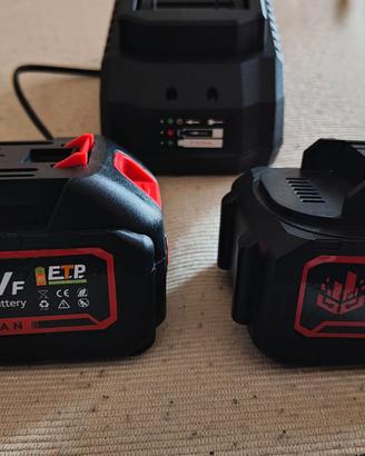 Batterie n.2 18V/21V nuove+carica batterie