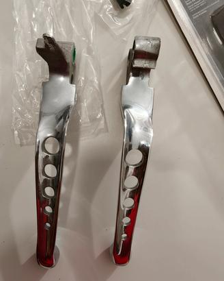 Leve freno e frizione cromate e forate per Harley 