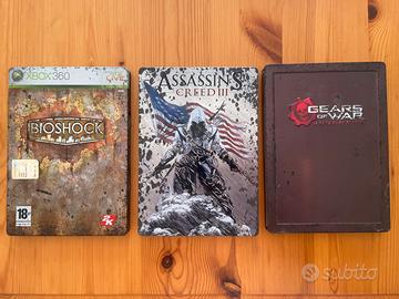 3 giochi Xbox 360 edizione steelbook (due inglese)