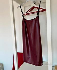 Abito in ecopelle bordeaux Shein - Taglia S / 36