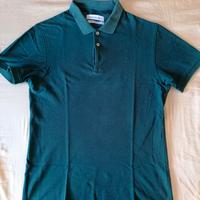 Polo Uomo Manica Corta Zara tg M - Verde Petrolio