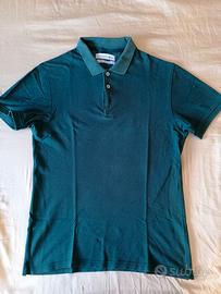 Polo Uomo Manica Corta Zara tg M - Verde Petrolio