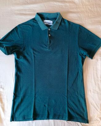 Polo Uomo Manica Corta Zara tg M - Verde Petrolio