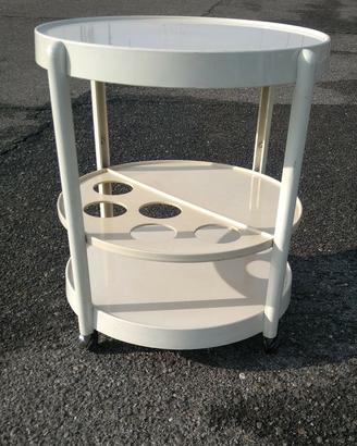 Carrello tavolino portabottiglie plastica anni '70