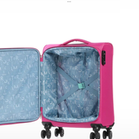 Trolley da cabina 4 ruote morbido  nuovo fucsia