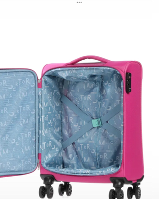 Trolley da cabina 4 ruote morbido  nuovo fucsia
