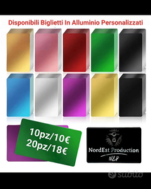 Biglietti da visita in alluminio personalizzati