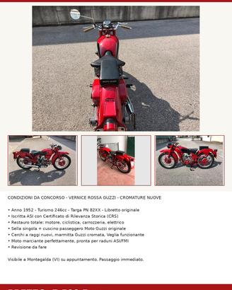 Moto guzzi Airone 250 turismo 1952 ASI