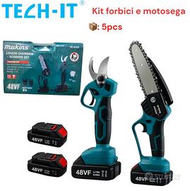 MOTOSEGA+FORBICI A BATTERIE NUOVO
