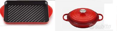 Le Creuset set 2 pezzi tegame 26 cm + grill 32 cm