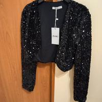 Vestito e coprispalle da sera in paiette