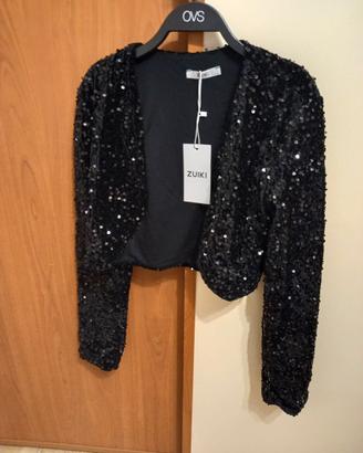 Vestito e coprispalle da sera in paiette