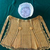 Grembiule e cestino portapane uncinetto a mano