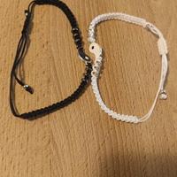 Braccialetti YinYang coppia intrecciati regolabili