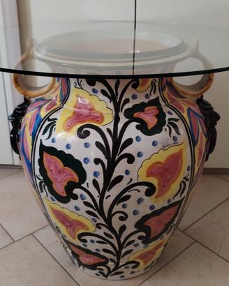 orcio tavolino di ceramica di castelli           