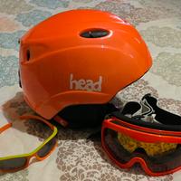 CASCO SCI BAMBINO HEAD + MASCHERA BRIKO + OCCHIAL 