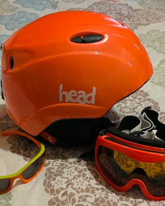 CASCO SCI BAMBINO HEAD + MASCHERA BRIKO + OCCHIAL 